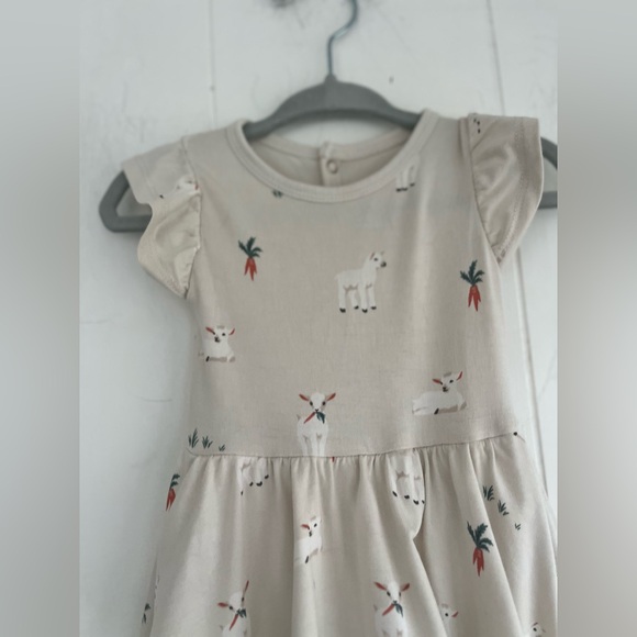 Kyte Baby Twirl Bodysuit Dress Bamboo Easter Goats Size 3-6 Months - Picture 5 of 14